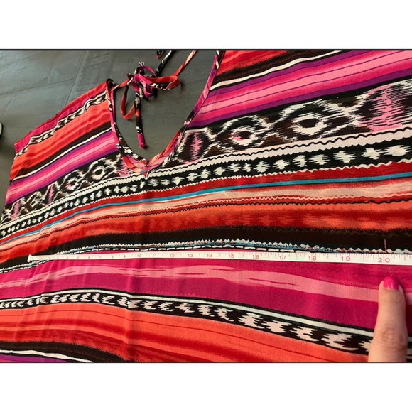 Forever 21 Serape Southwest Print Sheer Top - Sz S - Picture 8 of 10